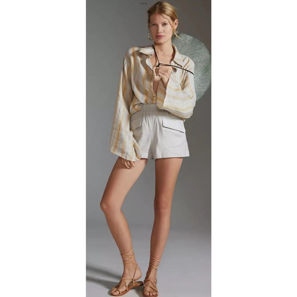 Anthropologie Maeve linen shorts women's size medium - Picture 1 of 7